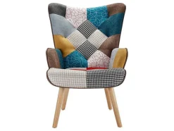 Cadeira Em Tecido Patchwork - Vately