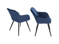 Cadeira Gisele De Veludo Azul