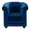 Cadeirão Chesterfield - Veludo Azul Real