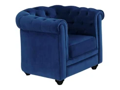Cadeirão Chesterfield - Veludo Azul Real