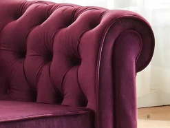 Cadeirão Chesterfield - Veludo Roxo