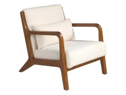 Cadeirão De Tecido Branco 5100