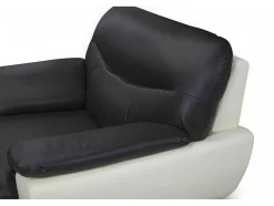 Cadeirão Em Pele Sintética Bicolor Preto E Branco - Indice