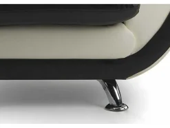 Cadeirão Em Pele Sintética Bicolor Preto E Branco - Indice