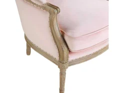 Cadeirão Em Veludo Rosa Pastel - Alienor
