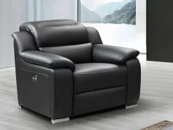 Cadeirão Relax Eletrico Em Pele Preto - Arena Iii