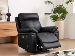 Cadeirão Relax Eletrico Em Pele Preto - Isiris