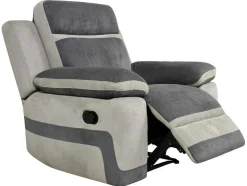 Cadeirão Relax Em Microfibra Antracite E Cinzento-Claro - Talca