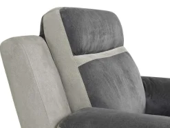 Cadeirão Relax Em Microfibra Antracite E Cinzento-Claro - Talca