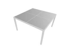 Cagliari Conjunto De Moveis De Jardim Em Cinzento Têxtileno 8 Lugares - Aluminio Branco