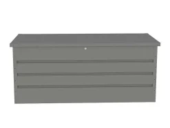 Caixa De Arrumação De Jardim Em Aco Galvanizado Cinzento 750 L - Tomaso