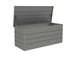 Caixa De Arrumação De Jardim Em Aco Galvanizado Cinzento 750 L - Tomaso