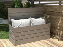 Caixa De Arrumação De Jardim Em Aco Galvanizado Cinzento 750 L - Tomaso