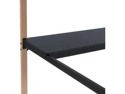 Cama Alta Malicia - 90 X 190 Cm - Secretária Integrada - Preto E Cor Carvalho
