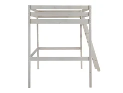 Cama Alta 140X190 Cm Em Pinho Macico Branqueado - Gedeon Ii