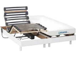 Cama Articulada Colchão Memória De Forma Heracles Da Dreamea - Branco - 2 X 90 X 200 Cm