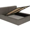 Cama Com Espaco De Arrumação 180 X 200 Cm Veludo Canelado Taupe - Timano