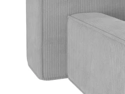 Cama Com Espaco De Arrumação 160 X 200 Cm Veludo Canelado Cinzento-Claro - Timano