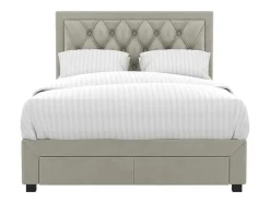 Cama Com Gavetas - Tecido Champanhe - 180X200 Cm - Leopold