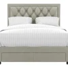 Cama Com Gavetas - Veludo Champanhe - 140X190 Cm - Leopold