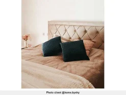 Cama Com Gavetas - Veludo Champanhe - 160X200 Cm- Leopold