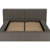 Cama Com Gaveta 180 X 200 Cm Veludo Canelado Taupe + Colchão - Timano
