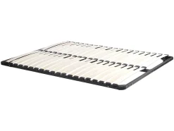 Cama Com Mesas De Cabeceira 160 X 200 Cm, 2 Gavetas, Com Leds, Branco E Natural + Estrado + Colchão - Francoli