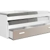 Cama Compacta - 105 Cm 73X201X115Cm - Branco-Cappuccino