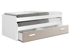 Cama Compacta - 105 Cm 73X201X115Cm - Branco-Cappuccino