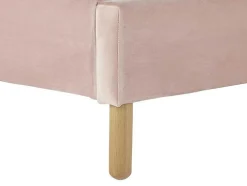 Cama Concha De 90X190 Cm Em Veludo Cor Rosa - Moana