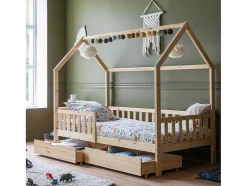 Cama De Cabina Para Crianças 190X90Cm Em Madeira Com Gavetas Marceau