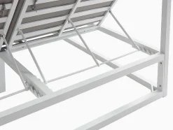 Cama De Jardim Com Dossel Aluminio Branco E Cinza - Livadis De Mylia