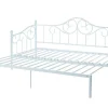 Cama Dupla 2X90X200 Ou 180X200 Cm Em Metal Branco - Sebille