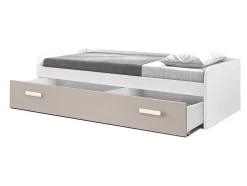 Cama Gaveta - 90 Cm 54X190X98Cm - Branco-Cappuccino