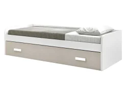 Cama Gaveta - 90 Cm 54X190X98Cm - Branco-Cappuccino