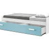 Cama Gaveta - 105 Cm 54X190X113Cm - Branco-Caribe