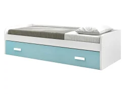 Cama Gaveta - 105 Cm 54X190X113Cm - Branco-Caribe