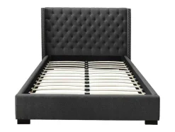 Cama Massimo Cabeceira De Cama Em Capitone - 160X200Cm - Tecido Cinza