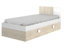 Cama Para Crianças 2X90X190 Cm Em Natural E Branco - Sonia