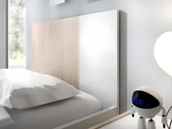Cama Para Crianças 2X90X190 Cm Em Natural E Branco + Sommier + Colchões - Sonia