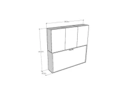 Cama Retratil Solteiro Horizontal Kando Com Colchão Composicao D Cinza Branca