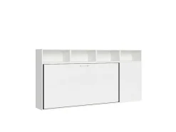 Cama Retratil Solteiro Horizontal Kando Composicao A Cinza Branca
