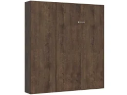 Cama Retratil 140 Vertical Kentaro Com Armário Coluna Nogueira