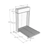Cama Retratil 140 Vertical Kentaro Com Armário Suspenso Nogueira