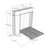 Cama Retratil 160 Vertical Kentaro Com Armário Coluna E Armários Suspensos Nogueira