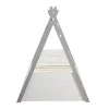 Cama Tenda De 90X190 Cm Em Pinho Cor Branco E Cinza - Sioux