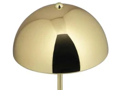 Candeeiro De Mesa Estilo Cogumelo Vintage Efeito Latao De D.20 X A.30 Cm Cor Dourado - Ontario