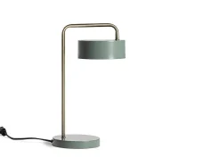 Candeeiro De Mesa Estilo Vintage Otilie - Metal - 23 X 16 X 40 Cm - Verde Azeitona E Dourado