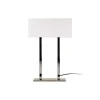 Candeeiro De Mesa Vicenza, Cromado, Branco, 35 X 15 X 52 Cm, Epikasa