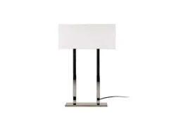 Candeeiro De Mesa Vicenza, Cromado, Branco, 35 X 15 X 52 Cm, Epikasa
